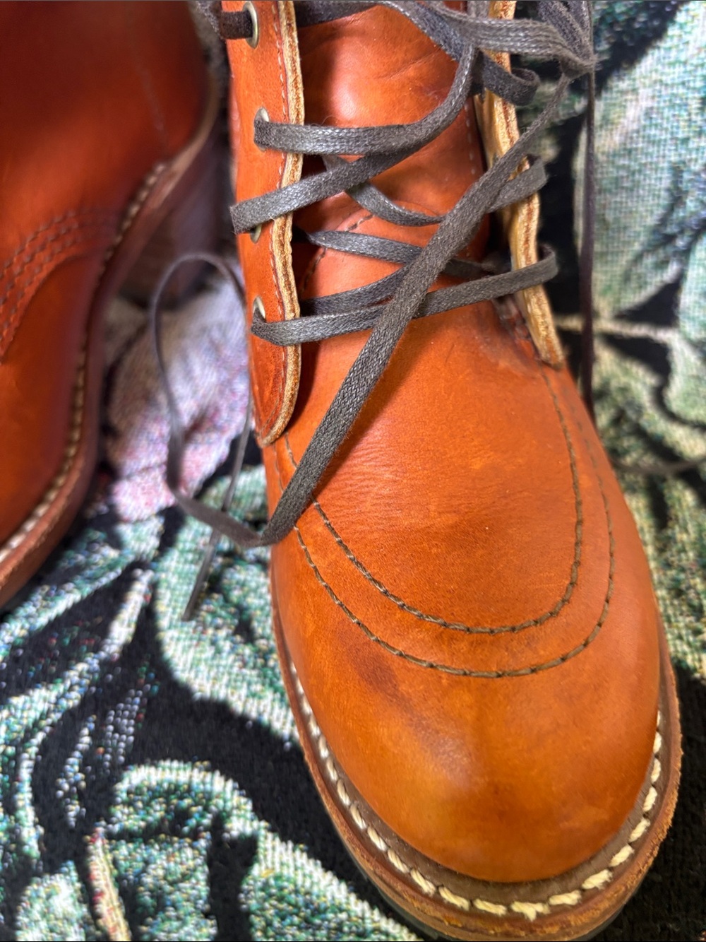 Red wing heritage Clara boot Women's Lace-Up Leather Ankle Boot in Cognac size 6 - Picture 7 of 8